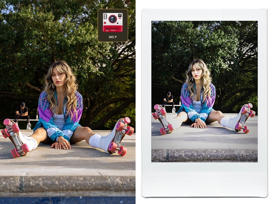 Compare Polaroid Camera looks on the same portrait