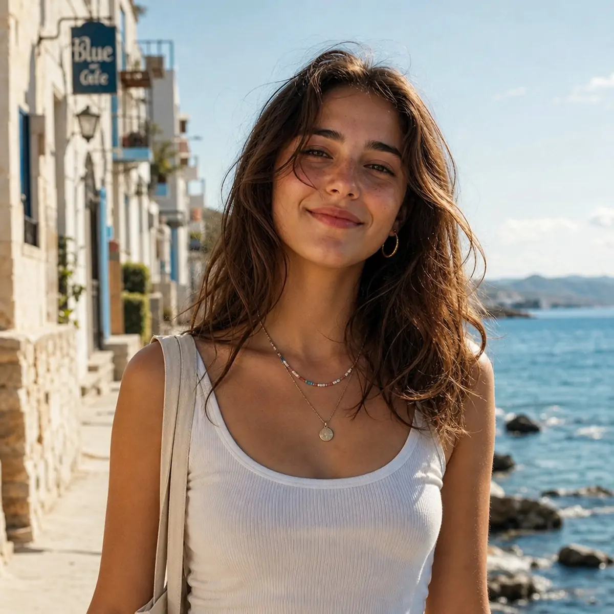 Compare a portrait before adding a soft light leak