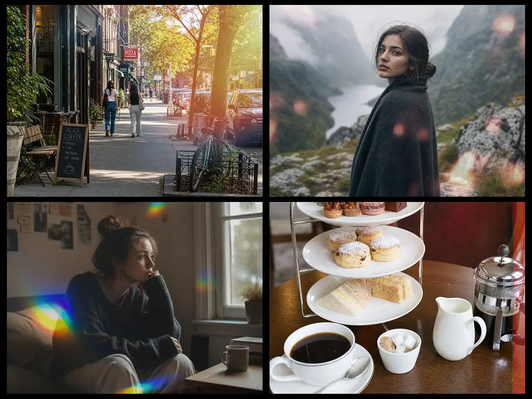 Preview film leaks bokeh spots and prism rainbows
